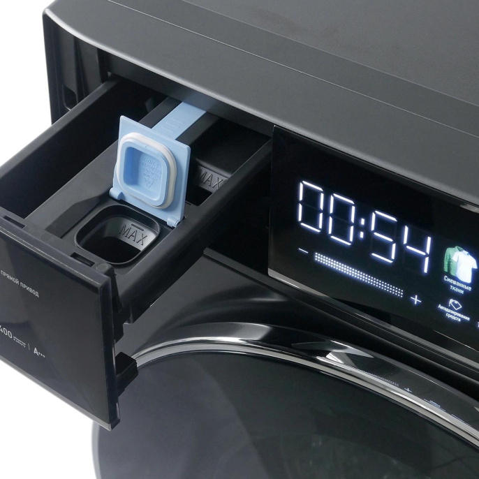 Стиральная машина Centek CT-1976 класс: A+++ загр.фронтальная макс.:10кг с сушкой черный инвертор