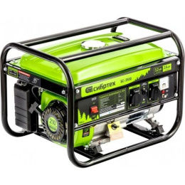 СИБРТЕХ Генератор бензиновый БС-3500, 3,2 кВт, 230В, 4-х такт., 15 л, ручной стартер [94544]