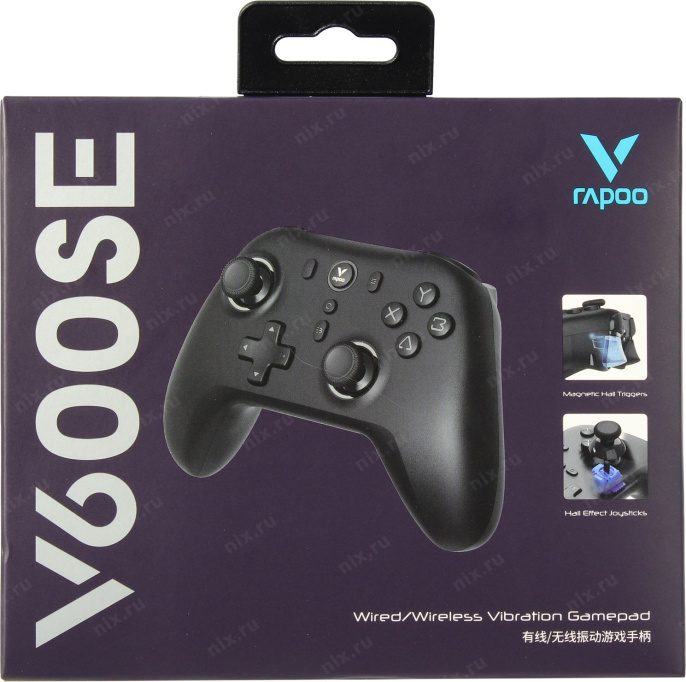 RAPOO Геймпад проводной/беспроводной V600SE, цвет - черный (13077)