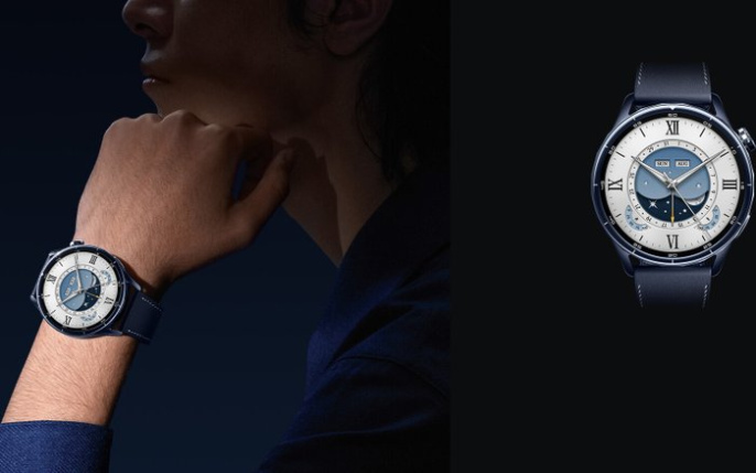 Умные часы Xiaomi Watch S5 46 мм (керамический синий) синхронизация с Android/iOS, экран AMOLED 1.48", поддержка SIM-карты: нет, пульсометр, измерение кислорода в крови, AOD, GPS, Bluetooth 5.4, корпус: металл (сталь)/керамика, ремешок: кожа (BHR08ITGL)