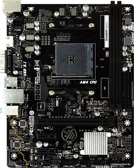 Материнская плата Biostar B450MHP Ver. 6.1 mATX, 17.4x 22.6 см, AMD B450, 2xDDR4 DIMM, 3200МГц, до 64 Гб, звук 7.1, 4xSATA3.0 6Gb/s , 2xPCIe2.0x1, 1xPCIe 3.0x16