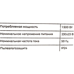 Электрический конвектор 1500 Вт Gigant GCEX-1,5 ET