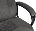Кресло руководителя Бюрократ CH-730, ткань, до 120кг, топ-ган, фиксированные подлокотники,  темно-серый