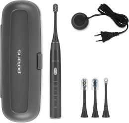 Электрическая зубная щетка Polaris PETB 0701 TC, насадки для щётки: 4 шт, цвет: белый