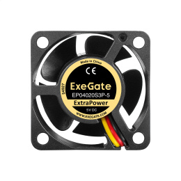 Вентилятор 5В DC ExeGate ExtraPower EP04020S3P-5 (40x40x20 мм, Sleeve bearing (подшипник скольжения), 3pin, 7000RPM, 30dBA) EX296999RUS