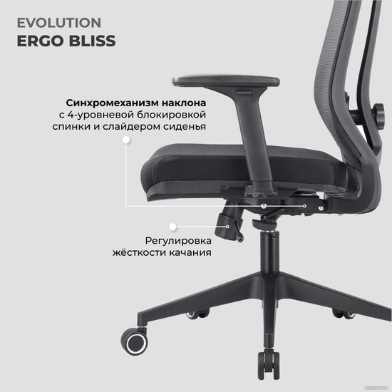 Кресло компьютерное EVOLUTION ERGO BLISS Black