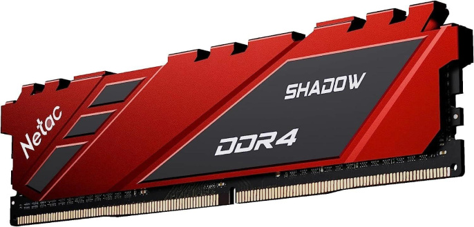 Оперативная память NETAC Shadow NTSDD4P36SP-08R DDR4 - 1x 8ГБ 3600МГц, DIMM, Red, Ret