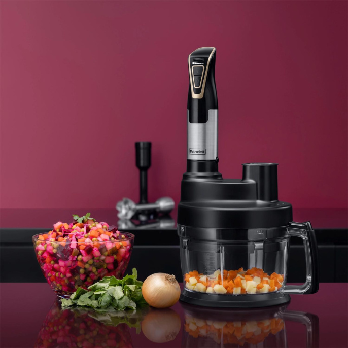 Блендер Rondell RDE-1303,  погружной,  черный/нержавеющая сталь