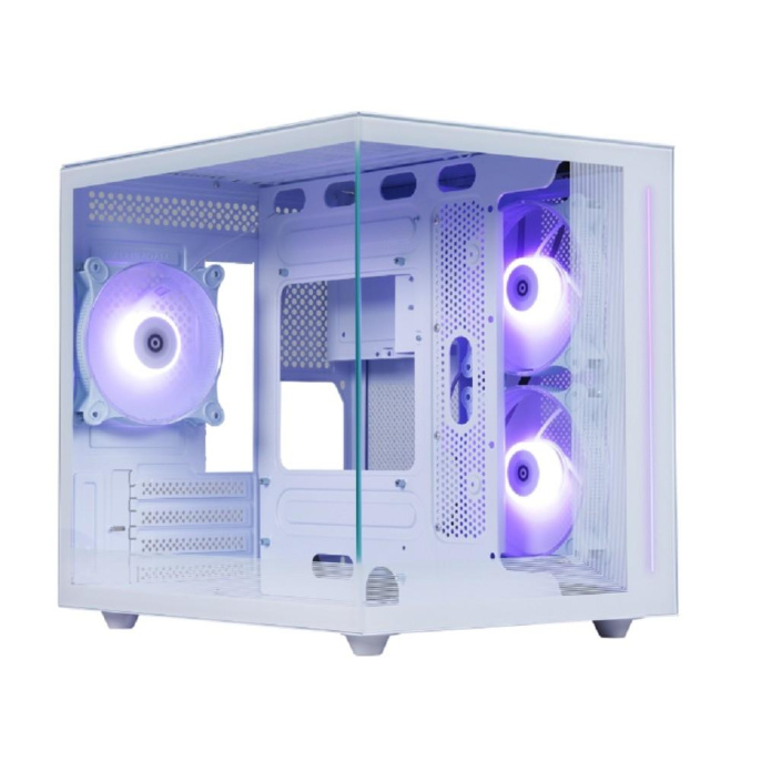 Defender Корпус компьютерный NovaCube белый,mATX,3fan,switch&M/BSync (25104)