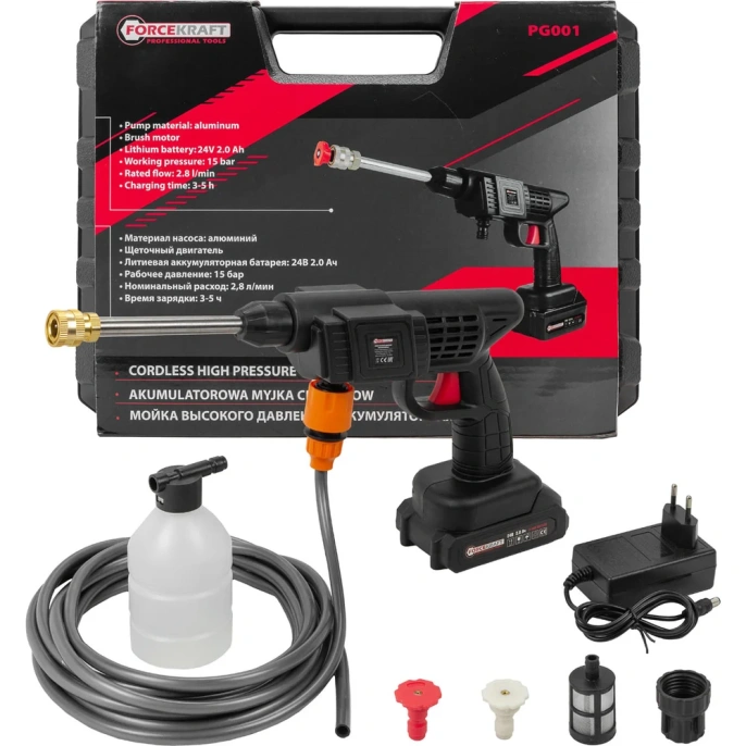 Аккумуляторная мойка высокого давления Forcekraft FK-PG001(56936)