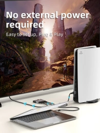 Переключатель CABLETIME CP33G (CT-HS4K-AG) 2-в-1, HDMI 2.0, 4K@60 Гц, космический серый