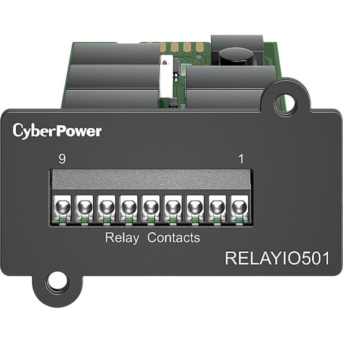 Релейная карта управления CyberPower RELAYIO501/ Карта сухих контактов for OL, OLS, PR, OR series UPSs, 0.54x0.36x0.76m., 0.052kg.