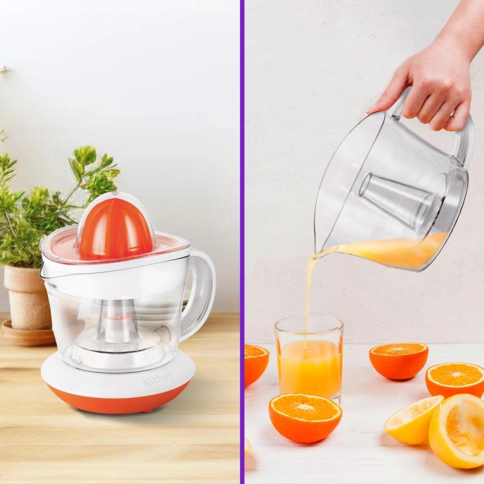 Соковыжималка цитрусовая Kitfort КТ-1148-2 25Вт рез.сок.:700мл. белый/оранжевый