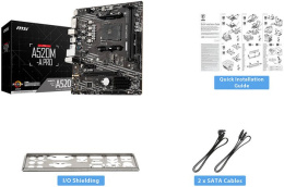 Материнская плата MSI A520M-A PRO Soc-AM4 AMD A520 2xDDR4 mATX AC`97 8ch 7.1 GbLAN RAID+DVI+HDMI