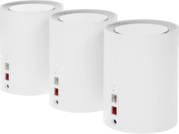 Бесшовный Mesh роутер Cudy M3000 M3000 3-PACK WHITE AX3000 100/1000/2500BASE-T белый упак.:3шт (M3000(3-PACK) WHITE)