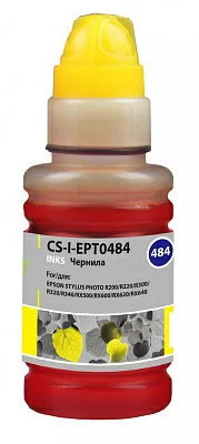 Чернила Cactus CS-I-EPT0484 желтый 100мл для Epson StPh R200/R220/R300/R320/R340