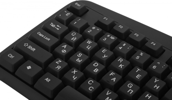 Клавиатура Defender Office HB-910, проводная, USB, мембранная, черный [45910]