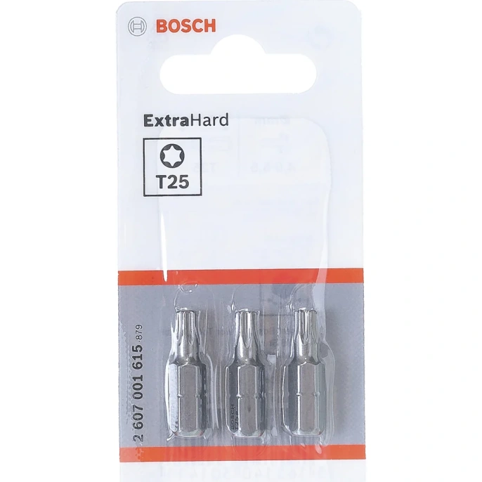Бита Extra Hard 3 шт. 25 мм; Т25 Bosch 2607001615