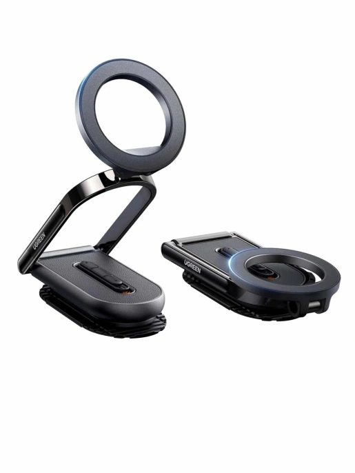 Автомобильное складное крепление Magsafe на приборную панель UGREEN LP924 (65186) Dashboard Magnetic Car Phone Mount. Цвет: черный