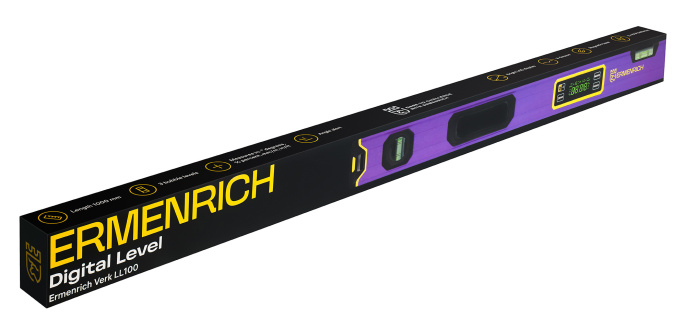 Цифровой уровень Ermenrich (Эрменрих) Verk LL100, фиолетовый 83826