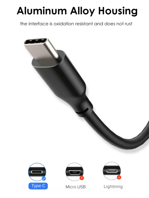 Кабель CABLETIME CA32H (CT-C160-U32(3A)-CMAM1-B1) 1 м, 3A ПВХ USB-A2.0 на USB-C, черный
