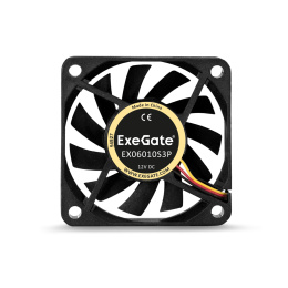 Вентилятор 12В DC ExeGate EX06010S3P (60x60x10 мм, Sleeve bearing (подшипник скольжения), 3pin, 2500RPM, 20dBA) EX253944RUS
