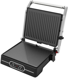 Электрогриль Supra GS-7410 2000Вт черный/серебристый