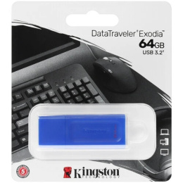 Kingston USB Drive 64GB DataTraveler Exodia USB 3.2 gen.1, синий KC-U2G64-7GB