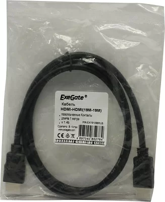 Exegate EX191098RUS Кабель HDMI to HDMI (19M -19M) ver1.4 1м