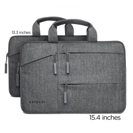 Сумка Satechi Water-Resistant Laptop Carrying Case для ноутбуков до 13"&14'' дюймов. Материал нейлон. Цвет серый. (ST-LTB13)