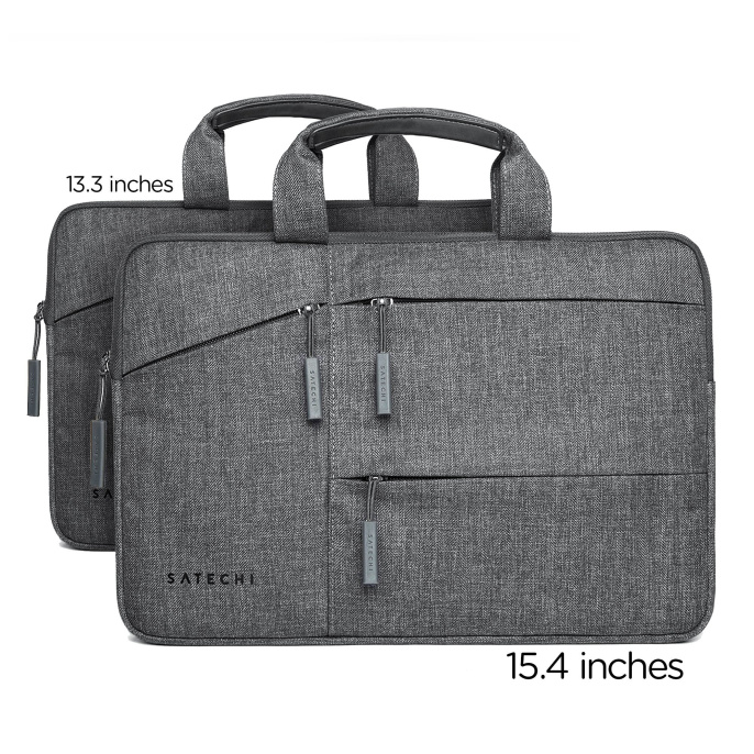 Сумка Satechi Water-Resistant Laptop Carrying Case для ноутбуков до 13"&14'' дюймов. Материал нейлон. Цвет серый. (ST-LTB13)