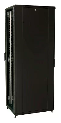 Шкаф серверный WRline (WR-TT-3261-AS-RAL9004) напольный 32U 600x1000мм пер.дв.стекл задн.дв.стал.лист 2 бок.пан. 800кг черный 910мм 1610мм IP20 сталь