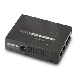 Инжектор PLANET 4-Port 802.3at 30W High Power over Ethernet Injector Hub - 120W External Power Adapter HPOE-460
