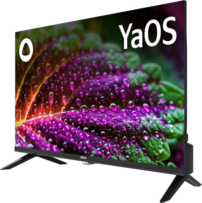 23.6" Телевизор BBK 24LEX-7219/TS2C B , HD, черный, СМАРТ ТВ, YaOS