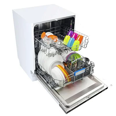 Посудомоечная бытовая машина MAUNFELD MLP-12I Полноразмерная, Встраиваемая ПММ 60см, 12 комплектов, 5 программ, электронное управление с LED индикацией, "Луч на полу", расход 11л, отсрочка старта 3/6/9