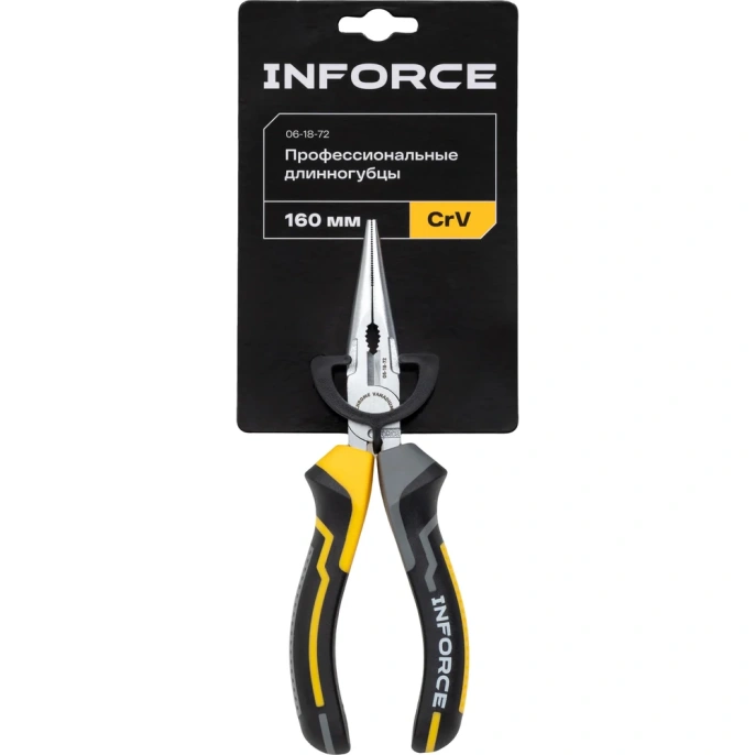 Профессиональные длинногубцы Inforce 160 мм 06-18-72