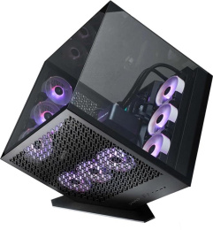 Корпус ATX AZZA CUBE PLUS, Midi-Tower, без БП, черный [csaz-1002 cube+]
