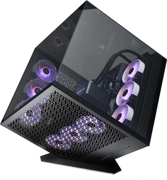 Корпус ATX AZZA CUBE PLUS, Midi-Tower, без БП, черный [csaz-1002 cube+]