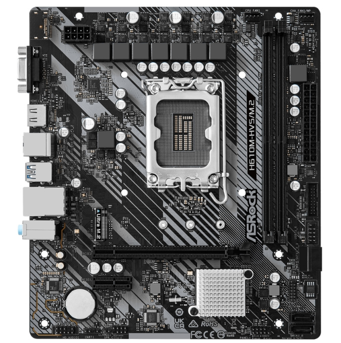 Материнская плата ASRock H610M-HVS/M.2 R2.0, Socket LGA 1700, Intel H610, mATX, Ret