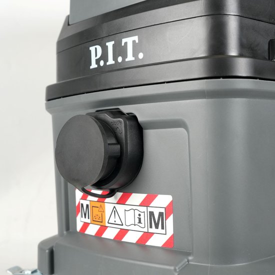 Пылесос P.I.T. PVC40-C (строительный, электрический, 1600Вт, розетка 2кВт, коннектор, 40л, сух/мокр)