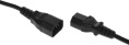 Шнур питания Hyperline PWC-IEC13-IEC14-1.0-BK C13-С14 проводник.:3x0.75мм2 1м 230В 10А упак.:1шт черный
