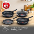 Сковорода Tefal Force 4218022 круглая 22см покрытие: антипригарное ручка несъемная (без крышки) черный (9100048314)