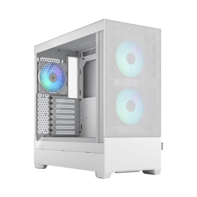 Корпус Case Fractal Design Pop Air RGB TG Clear Tint, Midi-Tower, 3x120mm RGB, 2xUSB-A 3.2 ATX, mATX, mITX White FD-C-POR1A-01