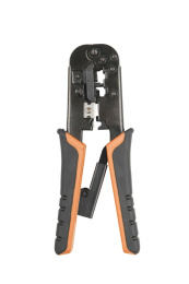 Инструмент обжимной Hyperline HT-N5684R для RJ-45/RJ-12/RJ-11 упак:1шт синий/оранжевый