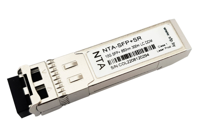 Оптический модуль SFP+, 10 Гб/с, 850nm, 300м, MultiMode, LC duplex, OM2+, OM3, OM4 SFP+NTA-SFP+SR