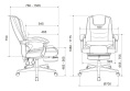 Кресло руководителя Бюрократ CH-BOSS песочный Light-21 крестов. пластик подст.для ног CH-BOSS/LT-21