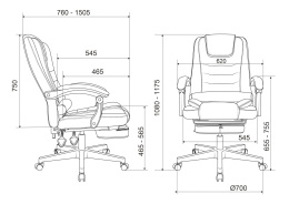 Кресло руководителя Бюрократ CH-BOSS песочный Light-21 крестов. пластик подст.для ног CH-BOSS/LT-21