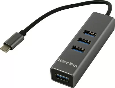 Разветвитель Telecom TA310C USB3.0 Hub 4 port подкл. USB-C