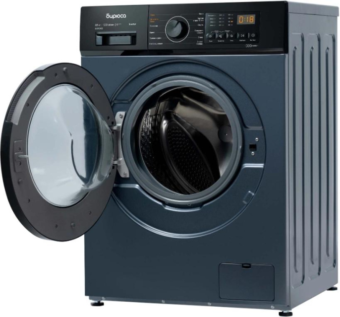 Стиральная машина Бирюса WMD-SM812/03 W класс: A+++ загр.фронтальная макс.:8кг с сушкой синий инвертор