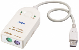 ATEN UC100KMA-AT Адаптер, USB2xPS2, A-тип 2xMINI-DIN6, Male 2xFemale, USB 1.0/1.1, шнур 0.3м., Windows98/98SE/2000/XP/Linux/MAC OS 8.6 или выше/SUN Solaris 8 [ATEN UC100KMA-AT]